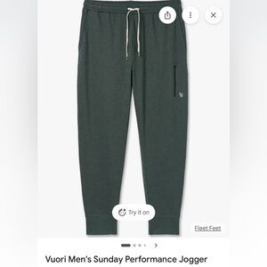 Vuori Men's Sunday Performance Jogger
Heather Dark Green Size M
